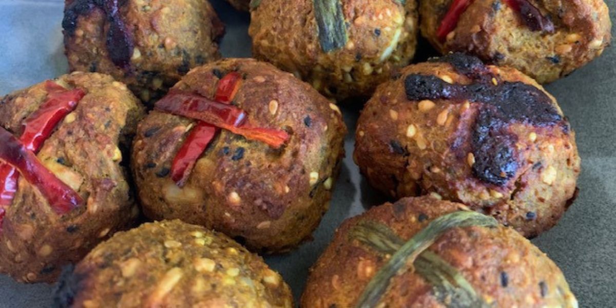 Savoury Pumpkin Hot Cross Buns