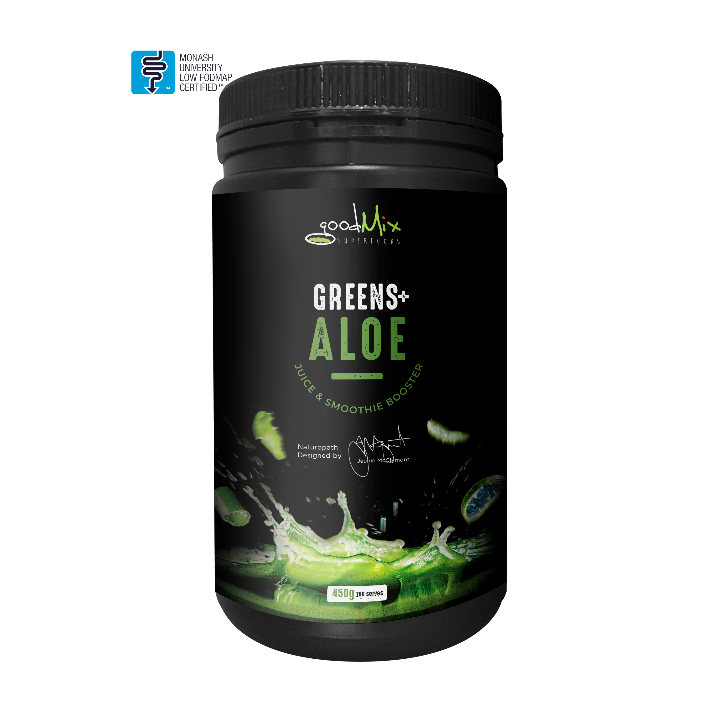 Super Greens Plus Aloe: Australian-made organic greens powder.
