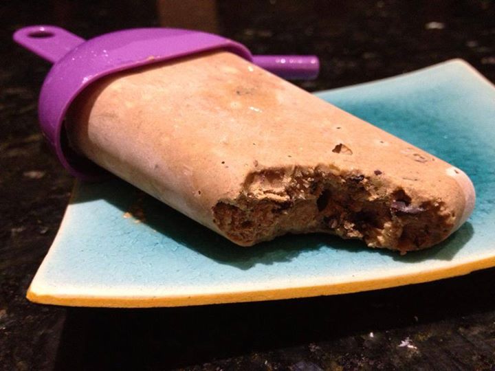 homemade healthy chocolate ice block