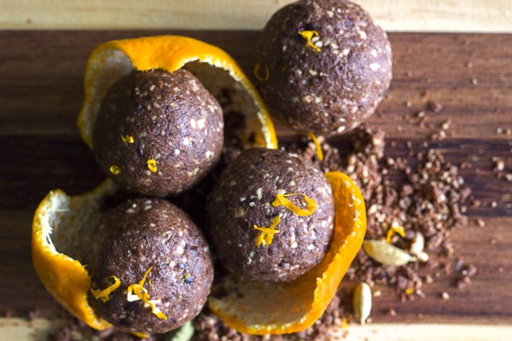 Mandarin and Cardamom Protein Balls