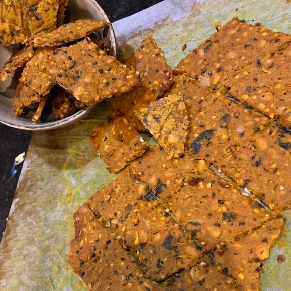 Roast Pumpkin &amp; Pinenut Crackers