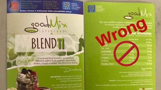 The Blend11 nutritional panel is incorrect! Yay!!