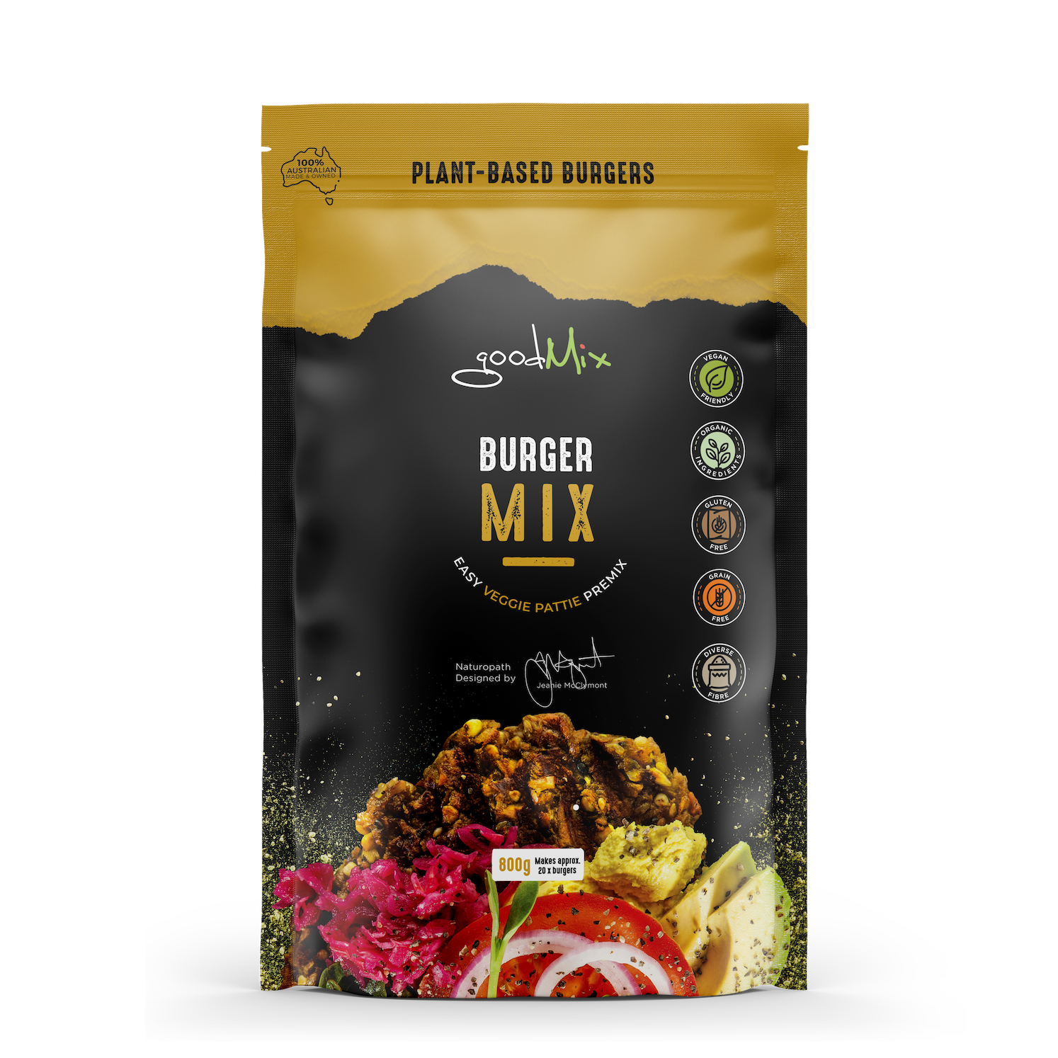 Burger Mix vegan burger patties premix 800g bag